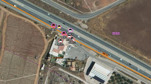 Accidente múltiple en Murcia