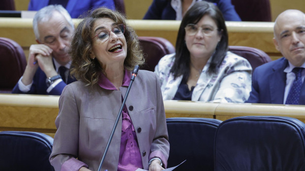 La vicepresidenta María Jesús Montero, este martes en el Senado