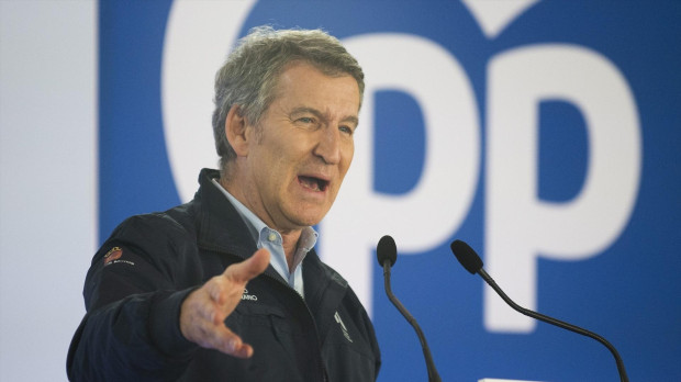 Feijóo, en un acto del PP en Caravaca de la Cruz, este viernes