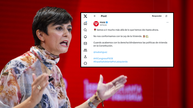 Isabel Rodríguez y el mensaje del PSOE en redes sociales