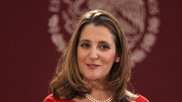 La viceprimera ministra y ministra de Finanzas de Canadá, Chrystia Freeland