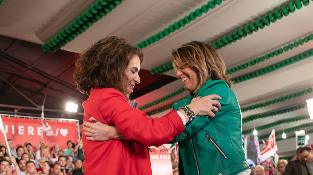 María Jesús Montero y Susana Díaz, en un acto del PSOE en Sevilla en 2019