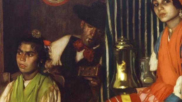 Familia gitana en Sacromonte, obra de José María Rodríguez-Acosta (1908)