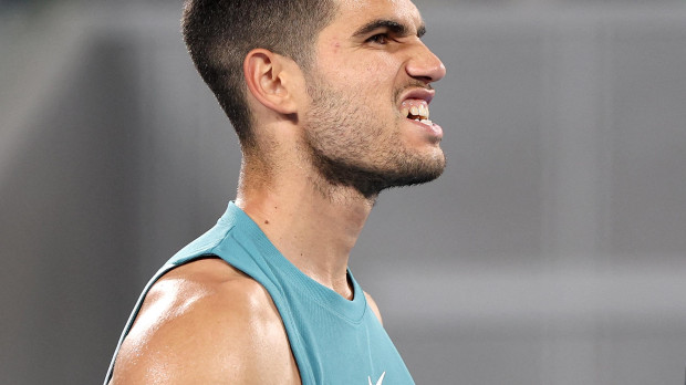 Carlos Alcaraz, en su debut en el Open de Australia