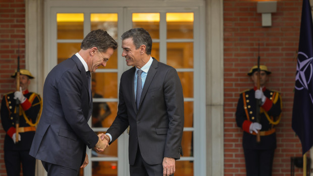 Pedro Sánchez y el secretario general de la OTAN, Mark Rutte