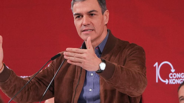 Pedro Sánchez durante su intervención en el Congreso del PSOE del País Vasco