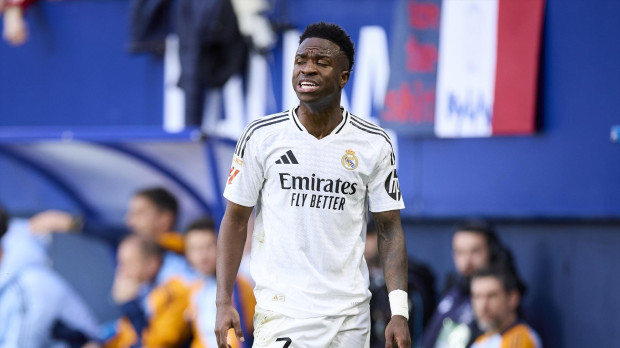 Vinicius Junior, durante el Osasuna - Real Madrid en El Sadar