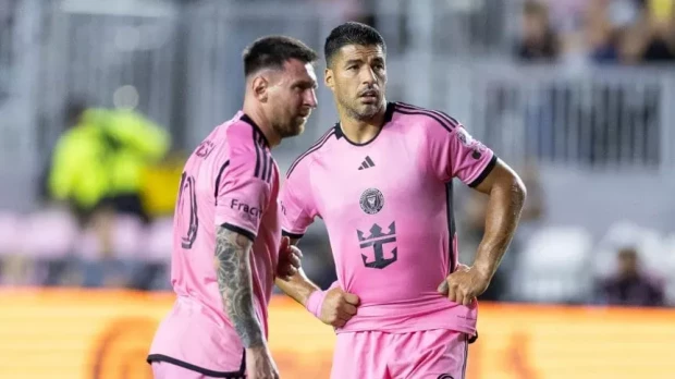 Leo Messi y Luis Suárez, durante un partido del Inter de Miami