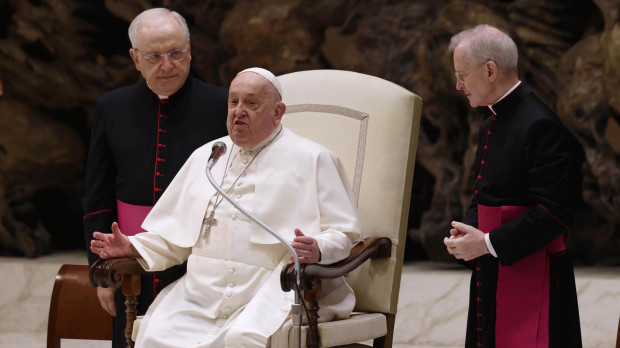 Papa Francisco durante la Audiencia General en el Vaticano