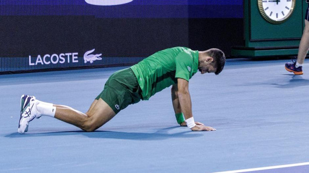 Novak Djokovic durante la final del Miami Open contra Jakub Mensik