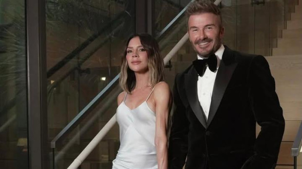 Beckham y su mujer victoria