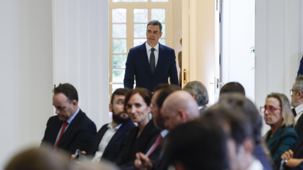 Pedro Sánchez, este jueves en la Moncloa