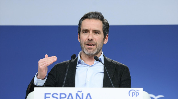 El portavoz del PP, Borja Sémper, durante una rueda de prensa