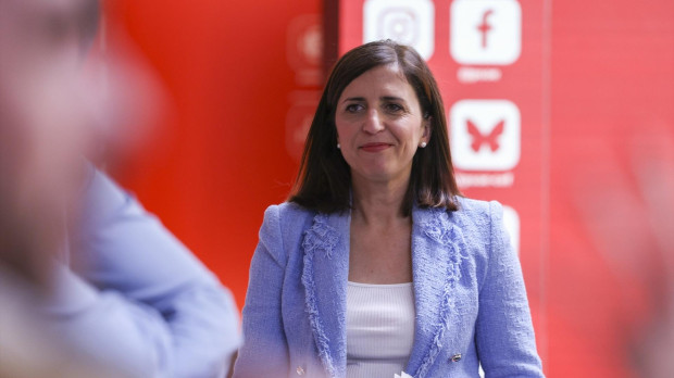La portavoz del PSOE en una comparecencia