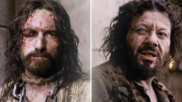 El momento que no esperaba Pietro Sarubbi (derecha) es que al mirar a Jim Caviezel (izquierda) su vida cambiaría