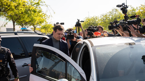 David Sánchez, hermano del presidente, al salir de los Juzgados de Badajoz