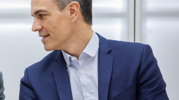 Pedro Sánchez y Santos Cerdán en la Ejecutiva Federal del PSOE de 2023