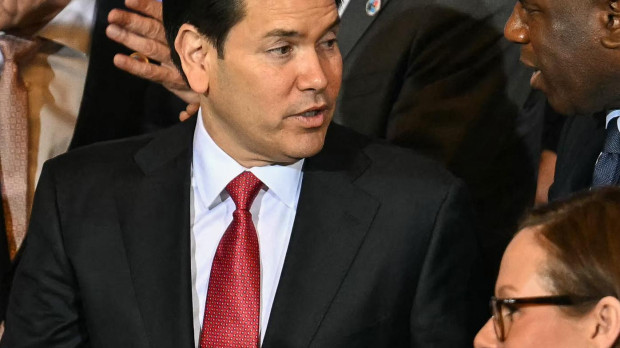 El Secretario de Estado de EE.UU. Marco Rubio durante una reunión de ministros de Exteriores en Turquía