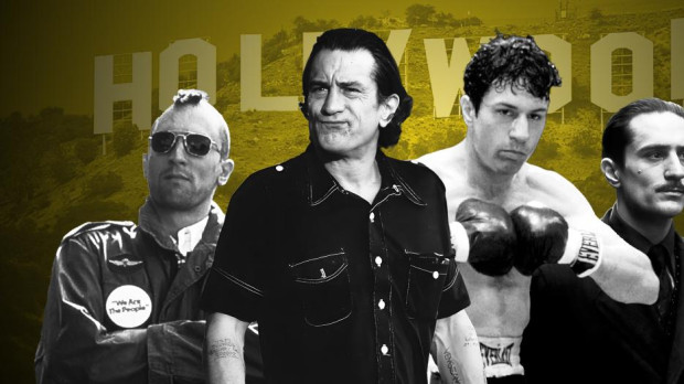 Robert De Niro, en Taxi Driver, El cabo del miedo, Toro salvaje y El Padrino. Parte II