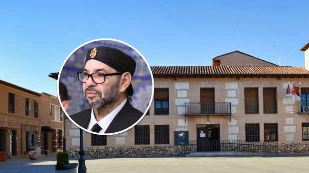 Montaje del Ayuntamiento de El Casar y Mohamed VI