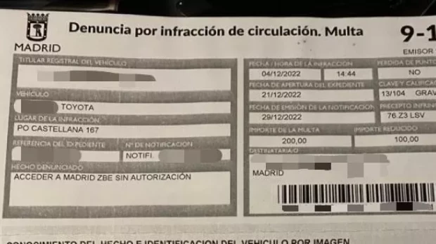 Miles de conductores de toda España han recibido ya multas como esta