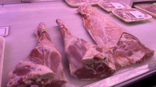 Puesto de cordero en el Mercado Central de Valencia