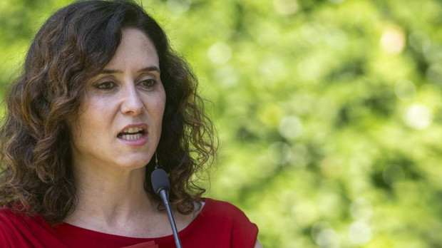 Isabel Díaz Ayuso, tras la Conferencia de Presidentes en el Palacio de Pedralbes de Barcelona