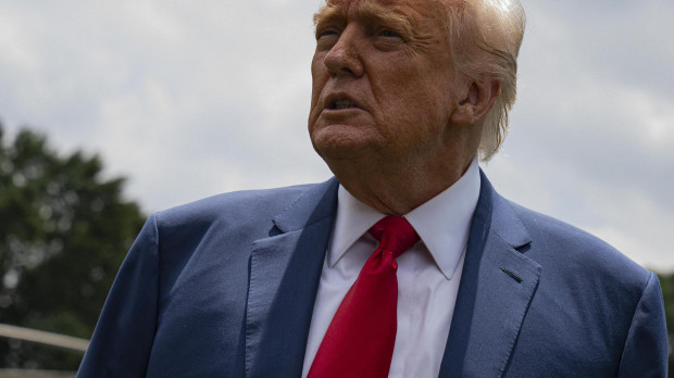 El presidente de Estados Unidos, Donald Trump, a su llegada a Washington