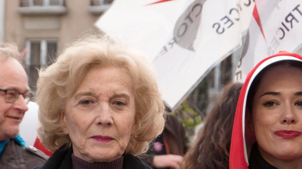 La actriz Marisa Paredes durante la manifestación del 8M en 2019
