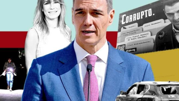 La foto que utiliza The Times para explicar el momento que está atravesando Pedro Sánchez