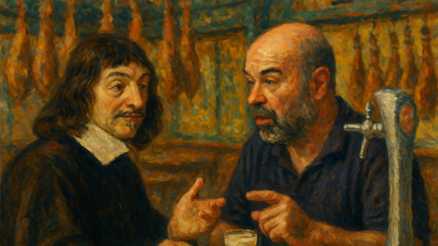 René Descartes y Antonio Resines en su papel de Diego Serrano