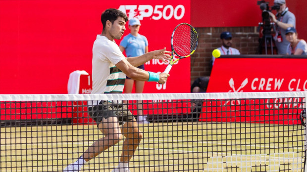 Carlos Alcaraz, durante el ATP Queen's