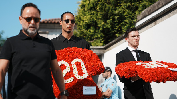 Van Dijk during burial soccerplayer Diogo Jota in Gondomar Portugal 05 July 2025