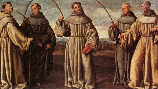 «Los mártires franciscanos», por Bernardo Licinio, 1524 (Santa Maria Gloriosa dei Frari, Venecia)