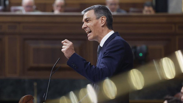 Pedro Sánchez, durante su intervención