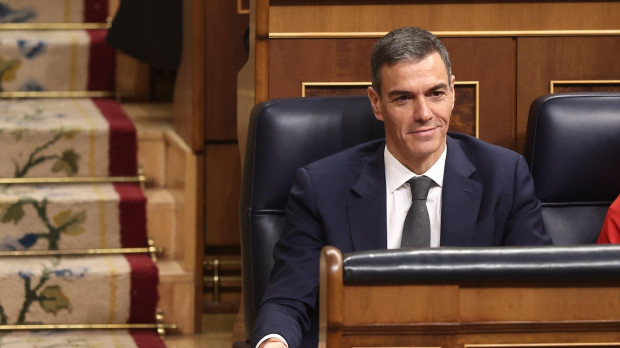 El presidente del Gobierno, Pedro Sánchez, en una sesión de control al Gobierno , en el Congreso