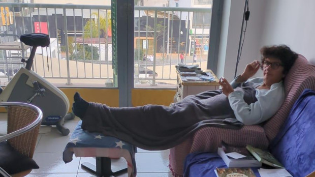 Rita en casa de su hijo en Ibiza