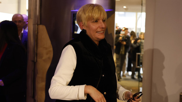 Sonsoles Espinosa attending book premiere La solución pacífica in Madrid on Tuesday, 1 April 2025.