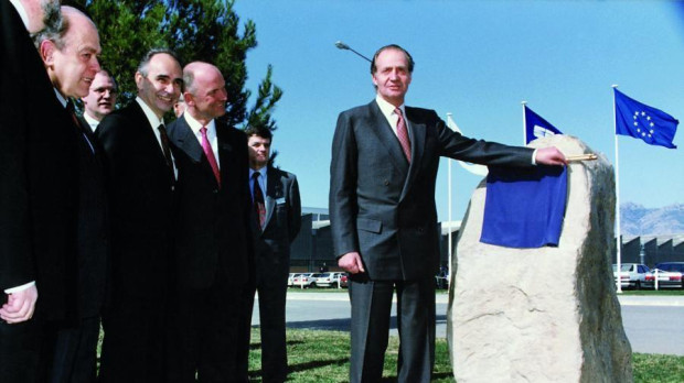 Juan Carlos I durante la inauguración de Martorell