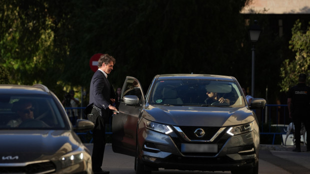 David Sánchez saliendo de la Audiencia de Badajoz