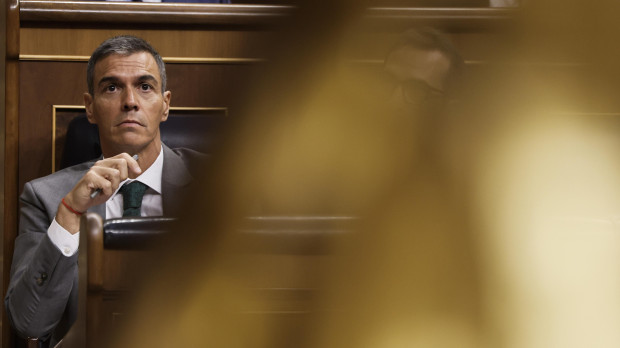 Pedro Sánchez, durante el Pleno del pasado jueves