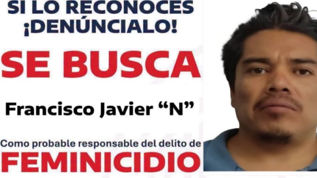 Cartel relativo a la búsqueda del presunto asesino