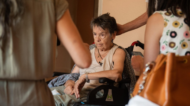 Maricarmen minutos antes de ser desahuciada, a 23 de septiembre de 2026