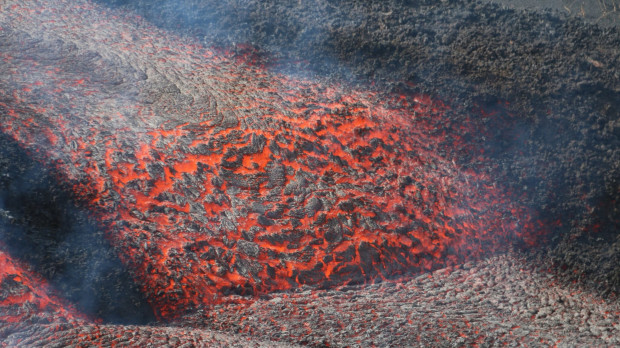 Lengua de una de las coladas del volcán de Cumbre Vieja
