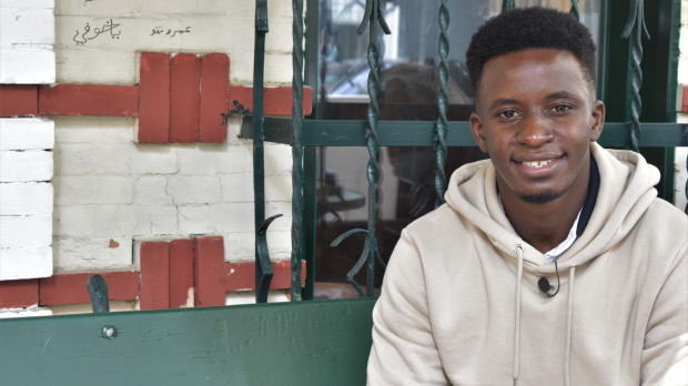 Alpha Diallo en la fundación La Merced