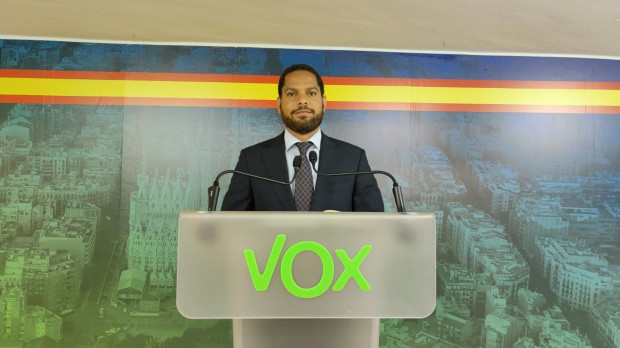 El líder de Vox en el Parlamento de Cataluña, Ignacio Garriga