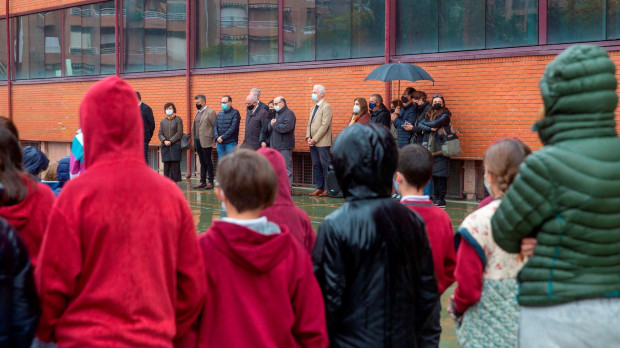 Acto de homenaje celebrado en el colegio Jesuitas de Logroño para recordar al niño de 9 años asesinado