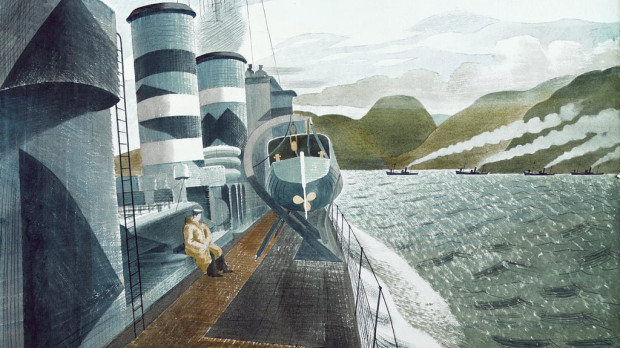 «Dejando Scapa Flow», cuadro de Eric Ravilious