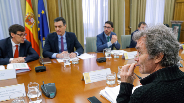 Fernando Simón, con Pedro Sánchez