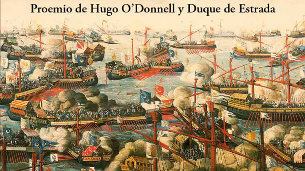 Detalle de portada. «Lepanto. La mar roja de sangre» de Àlex Claramunt Soto (ed.)